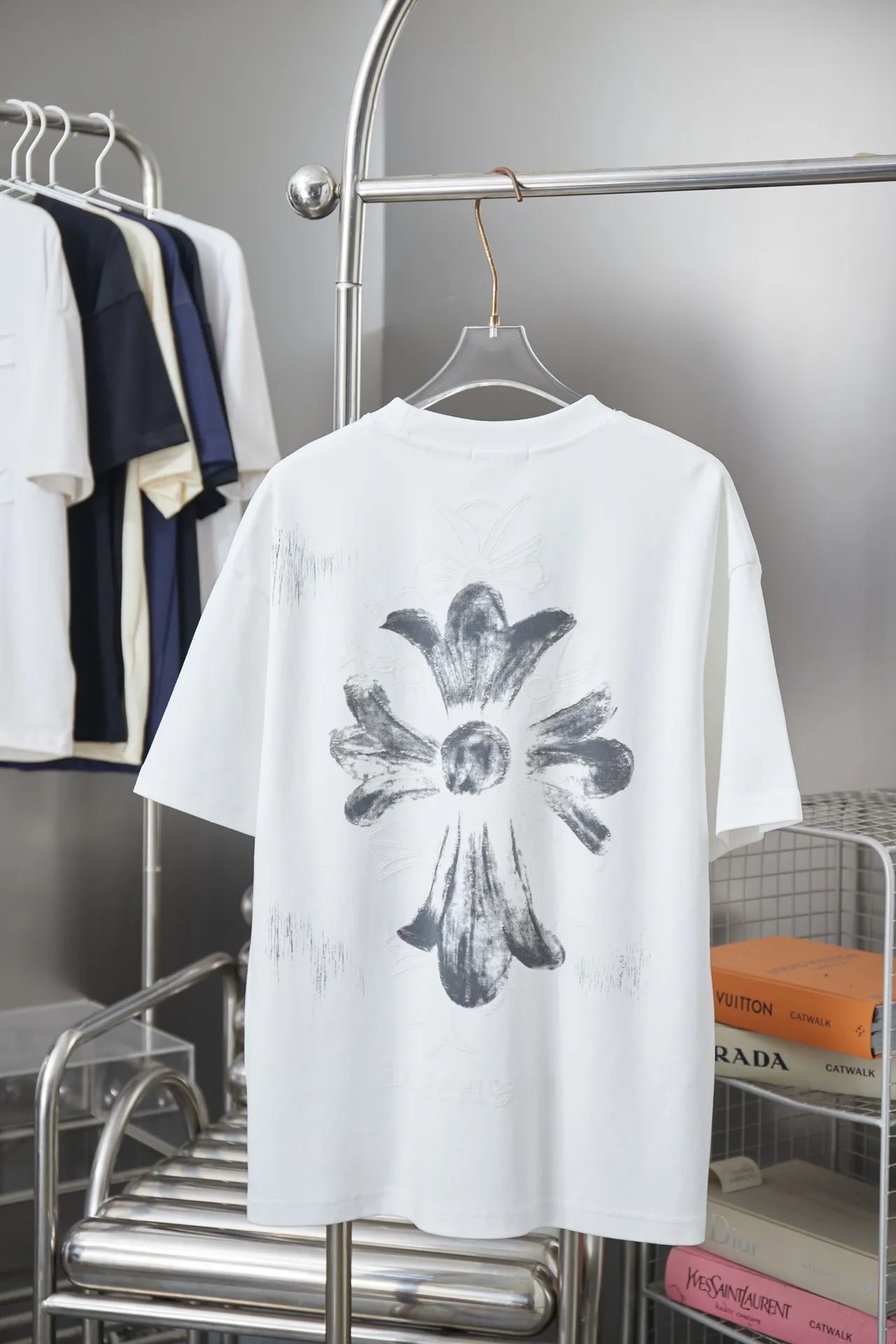 Ch*ome Hearte 26SS New Arrival 100% 32 1X 1 ＋ logo ：Black/White Size：S/M/L/XL